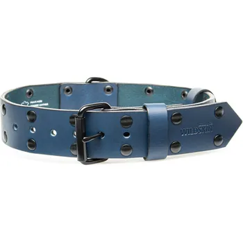 Obojek pro psa Kožený obojek nýtovaný modrý 40 mm - OBV.100180 MOD Velikost (obvod v cm): 40 - 50 cm