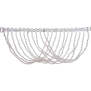 Nášivka Dragoun našívací s kamínky a řetízkem délka 16cm střibrný