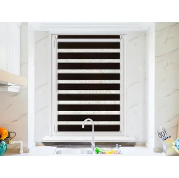 Roleta FEXI Zatemňovací Roleta Den a noc, Nature černý dub, A 016 v POLO kazetě, 150x30 cm