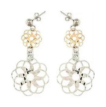 Šperk Stříbrné visací náušnice kytky