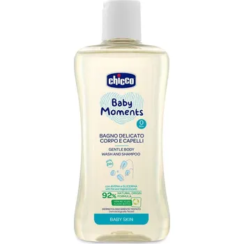 Šampon CHICCO Šampon jemný na vlasy a tělo Baby Moments 92 % přírodních složek 200 ml