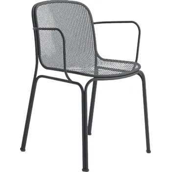 Černá kovová zahradní židle COLOS VILLA 2