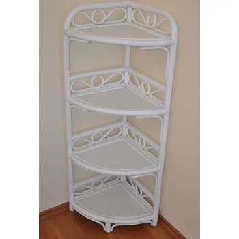 Truhla Axin Trading s.r.o. Ratanová police rohová 4 patra bílá