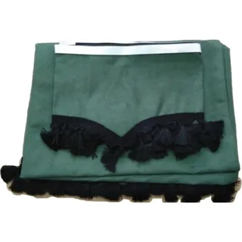 Stínítko do auta Kompletní sada závěsů univerzální, barva zelená a černé střapce