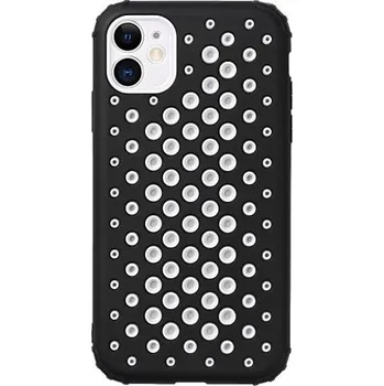 Pouzdro na mobilní telefon Ochranný kryt s perforací na odvádění tepla pro iPhone 12 mini - černý