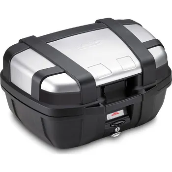 Auto-moto GIVI Kufr na motorku TRK52N Trekker černý se stříbrným hliníkovým víkem (Monokey) 52 l