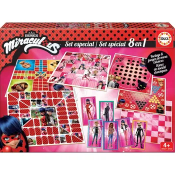 Desková hra Educa Kouzelná beruška a černý kocour 8 v 1