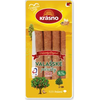 párek, klobása, špekáček Krásno Valašské párečky 90 % 200 g