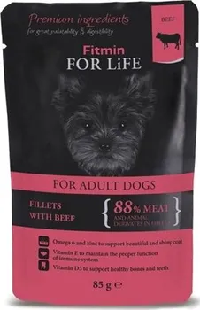 Krmivo pro psa Fitmin For Life hovězí kapsička pro psy 85 g