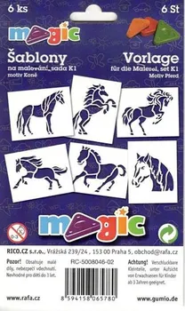Magic Šablony na malování sada K1 koně 6 ks