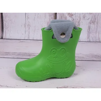 Chlapecká obuv Holínky gumáčky sněhule Camminare žabka zelené zateplené vyjímatelnou vložkou velikost: 30/31