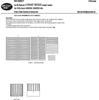 Plastikový model 1/48 Mask Su-35 Flanker-E EXHAUST NOZZLES (KITTYH)