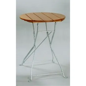 Zahradní stůl Klasik jasan kulatý 80 cm skládací