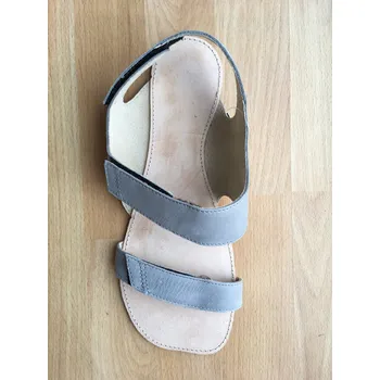 Dámské sandále OK bare Barefoot sandály BORA BF A108 kožené šedé Velikost: 45