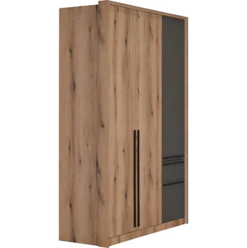 Šatní skříň Skříň 3V2F dub artisan/šedá KALIOPE
