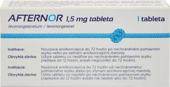 Lék na ženské potíže Afternor 1,5 mg 1 tbl.