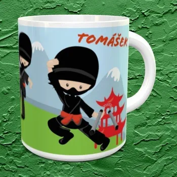 Hrnek se jménem Ninja - Červená / Keramický 0,29 l