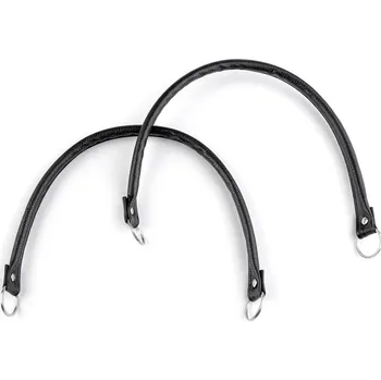 Kabelka Ucha na tašky z eko kůže černá, délka 48-50 cm