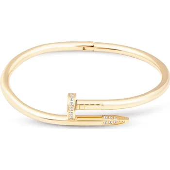 Náramek biju Pozlacený náramek ve tvaru hřebíku se zirkony 1818