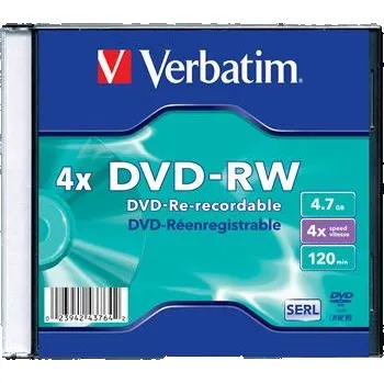 Počítač DVD-RW 4.7GB Verbatim 4x, jewel slim 1 ks - 43764