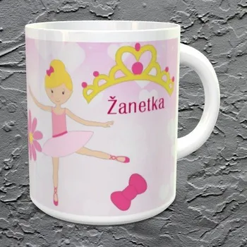 Hrnek se jménem Baletka - Fialová / Plastový 0,29 l