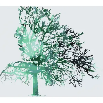 Malování podle čísel - Stromová žena Velikost: 50x50cm, Rámování: Pouze srolované plátno