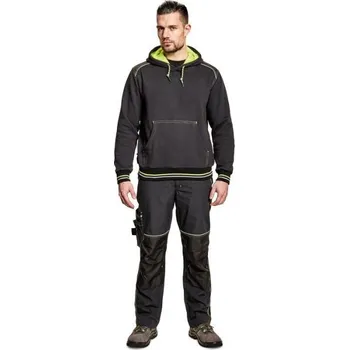 pracovní mikina KNOXFIELD klokanka mikina antr/červ S