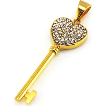 Souprava šperků MPM Přívěsek z chirurgické oceli Pendant 7855, Gold