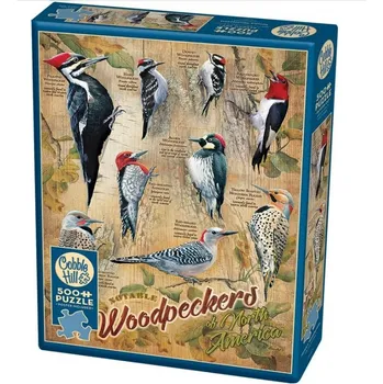 Puzzle Cobble Hill Pozoruhodní datlovití ptáci 500 dílků