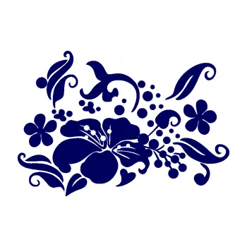 Samolepící dekorace SAMOLEPKA Květina dekor 024 pravá (23 - tmavě modrá) NA AUTO, NÁLEPKA, FÓLIE, POLEP, TUNING, VLASTNÍ TEXT, TISK, AUTOSAMOLEPKY.cz, POLEPY, OBRÁZEK, LOGO, SAMOLEPKY