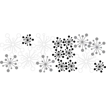 Samolepící dekorace Nabytekmorava Samolepka na zeď PAMPELIŠKY Barva: bílá/šedá/černá