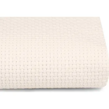 Vyšívací tkanina Kanava šíře 140 cm 54 oček, barva 2 přírodní sv.