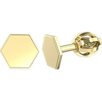 Šperk Couple, Minimalistické náušnice IDOL Hexagon, žluté zlato, 585-66-3-0577.0Z00.0.00.000.05