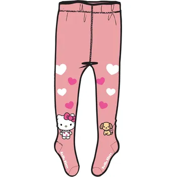 Dívčí punčocháče Hello Kitty s pejskem, růžové (Dětské punčochy kočka, s kočkou, pejsek)