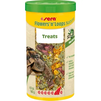 Krmivo pro rybičky sera Flowers´n´Loops Nature 1000 ml (Vhodná obměna s vůní květů - doplňkové krmivo pro býložravé plazy.)