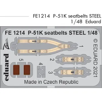 Plastikový model Eduard 1/48 P-51K seatbelts STEEL (EDUARD)