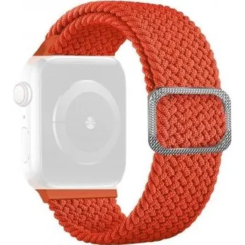 Řemínek na hodinky Řemínek s copánkovým vzorem pro Apple Watch Ultra 49mm / 46mm / 45mm / 44mm / 42mm - tmavě oranžový