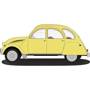 Samolepící dekorace Nabytekmorava Samolepka na zeď AUTO Barva: žlutá