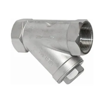 Fitinka NEREZOVÝ šikmý filtr DN8 - 1/4" PN63 Plnoprůtok, -20°C až 180°C INOX250.008