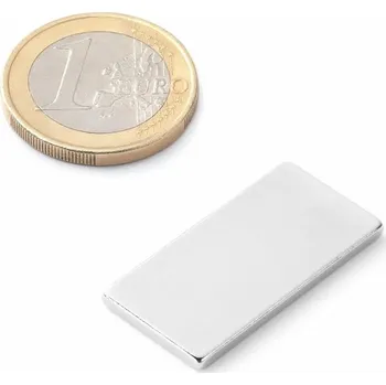 Dekorativní magnet SOLLAU Neodymový magnet hranol&nbsp;30x15x2&nbsp;mm,&nbsp;N38, poniklovaný