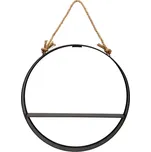 Atmosphera Kovová nástěnná police černá