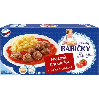 Hotové jídlo Nowaco Dobroty Babičky Kláry Masové knedlíčky v rajské omáčce 450 g