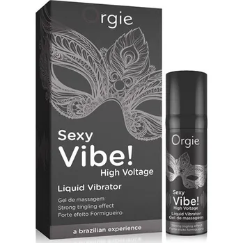 Lubrikační gel Orgie Sexy Vibe! High Voltage Liquid Vibrator stimulační gel s extra silným vibračním efektem 15 ml