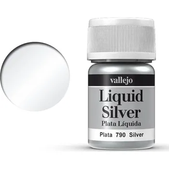 Modelářská barva Barva Vallejo Liquid 70790 Silver (Alcohol Based) 35 ml