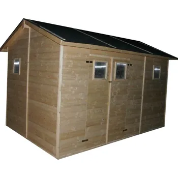 Zahradní domek Zahradní domek DÉNIA (16mm) s okny, rozměr 3,3 x 3,9m, v.2,3m (Levný zahradní domek dřevěný DÉNIA (16mm) s okny, rozměr 3,3 x 3,9m, v.2,3m)