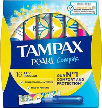 Hygienické tampóny Tampax Pearl Compak Regular s aplikátorem 16 ks