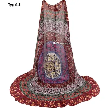 Přehoz na lůžko Přehoz kruhový s mandalou - více barev - Typ č.08