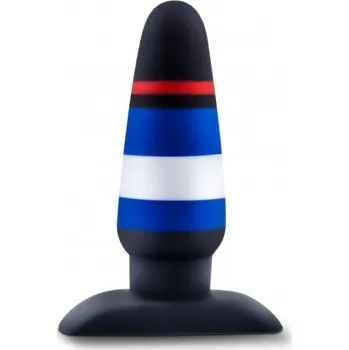 Anální kolík Blush Avant Pride P4 Power Play, silikonový anální kolík 11,5 x 2,5–3,8 cm