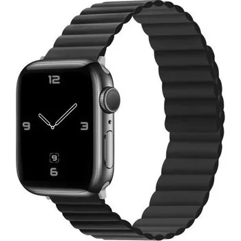 Řemínek na hodinky Silikonový magnetický řemínek pro Apple Watch 42mm / 41mm / 40mm / 38mm - černý