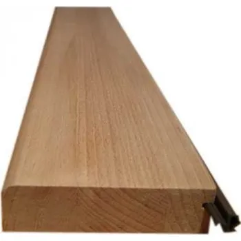 DrevenePrahy.cz Dřevěný práh BUK s radiusem 10x62x2cm 1x 0615 slonová kost 2x ochranný lak